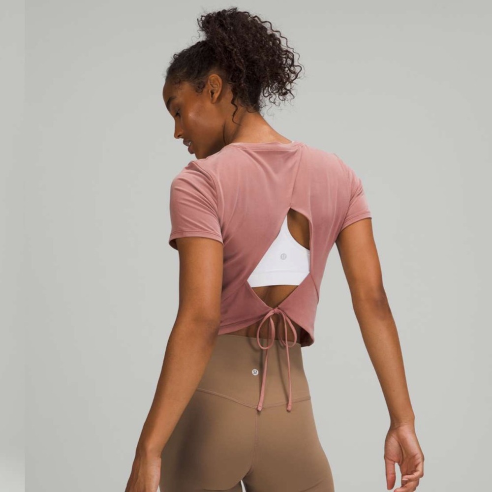 EUC Lululemon Open Tie-Back Short Sleeve